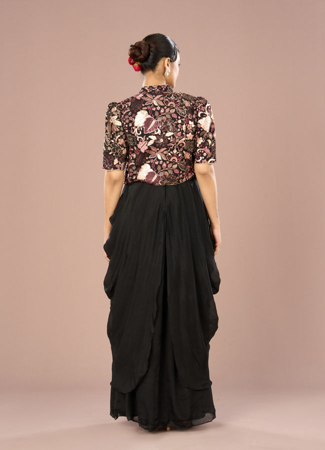 Mohey Women Black Majesty Indo Western