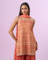 Mohey Women Pink Art Silk Palazzo Suit