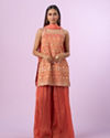 Pink Art Silk Palazzo Suit