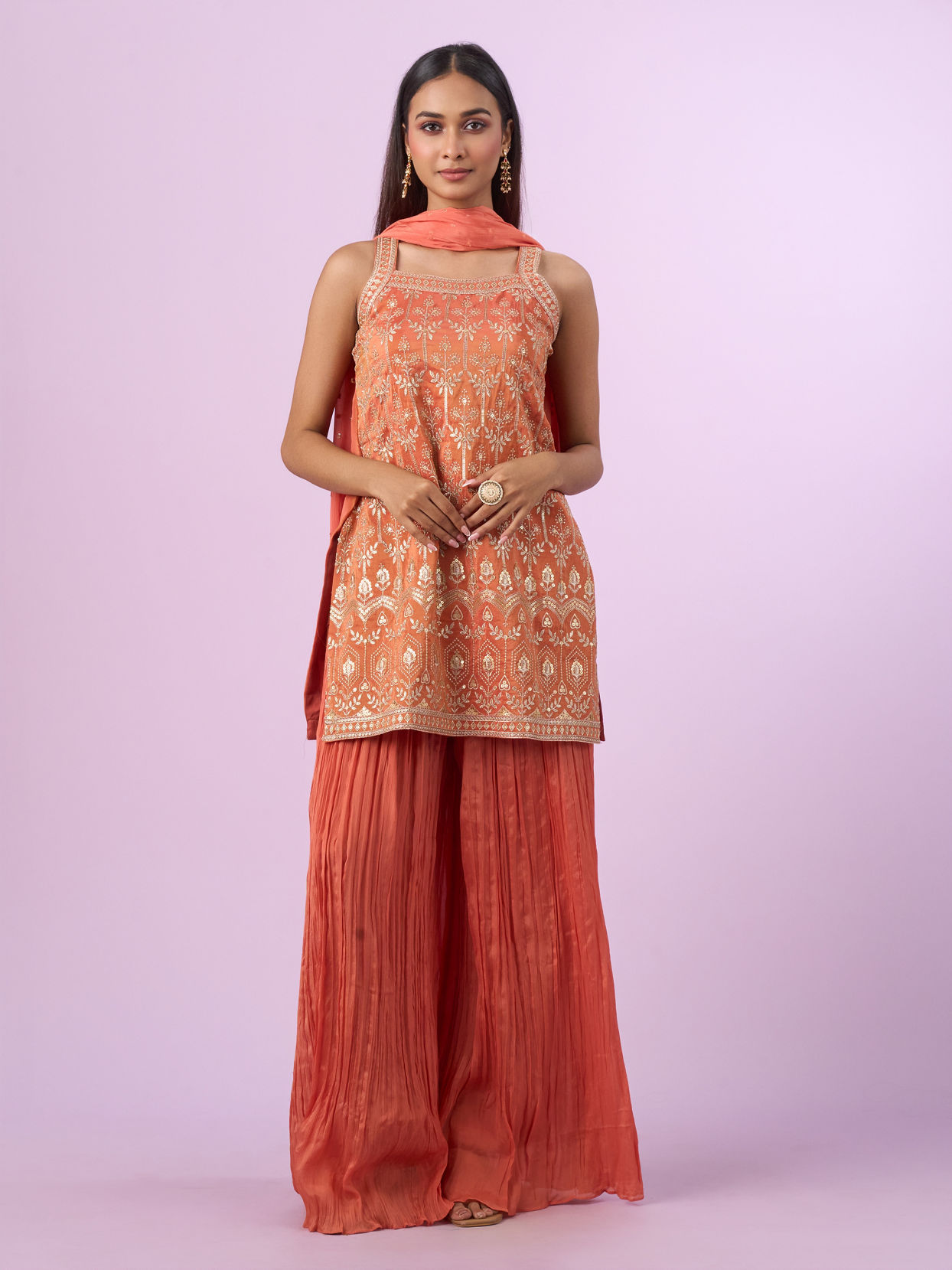 Mohey Women Pink Palazzo Suit