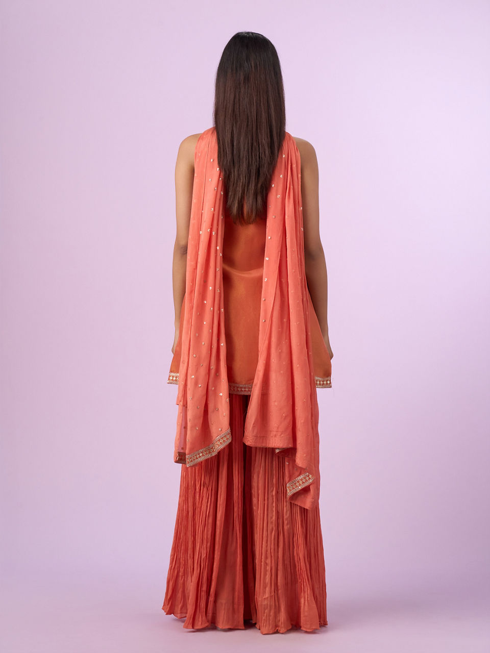 Mohey Women Pink Art Silk Palazzo Suit