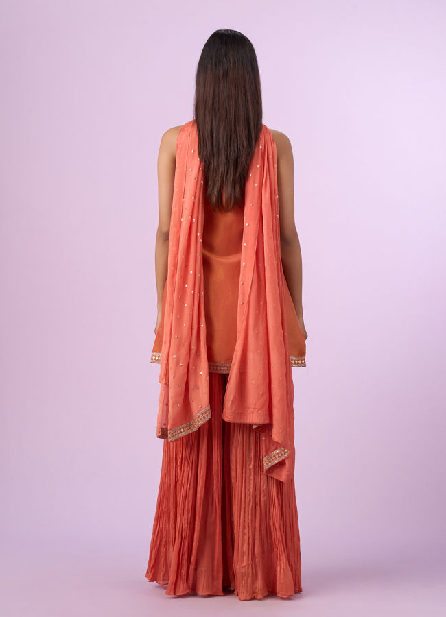 Mohey Women Pink Art Silk Palazzo Suit