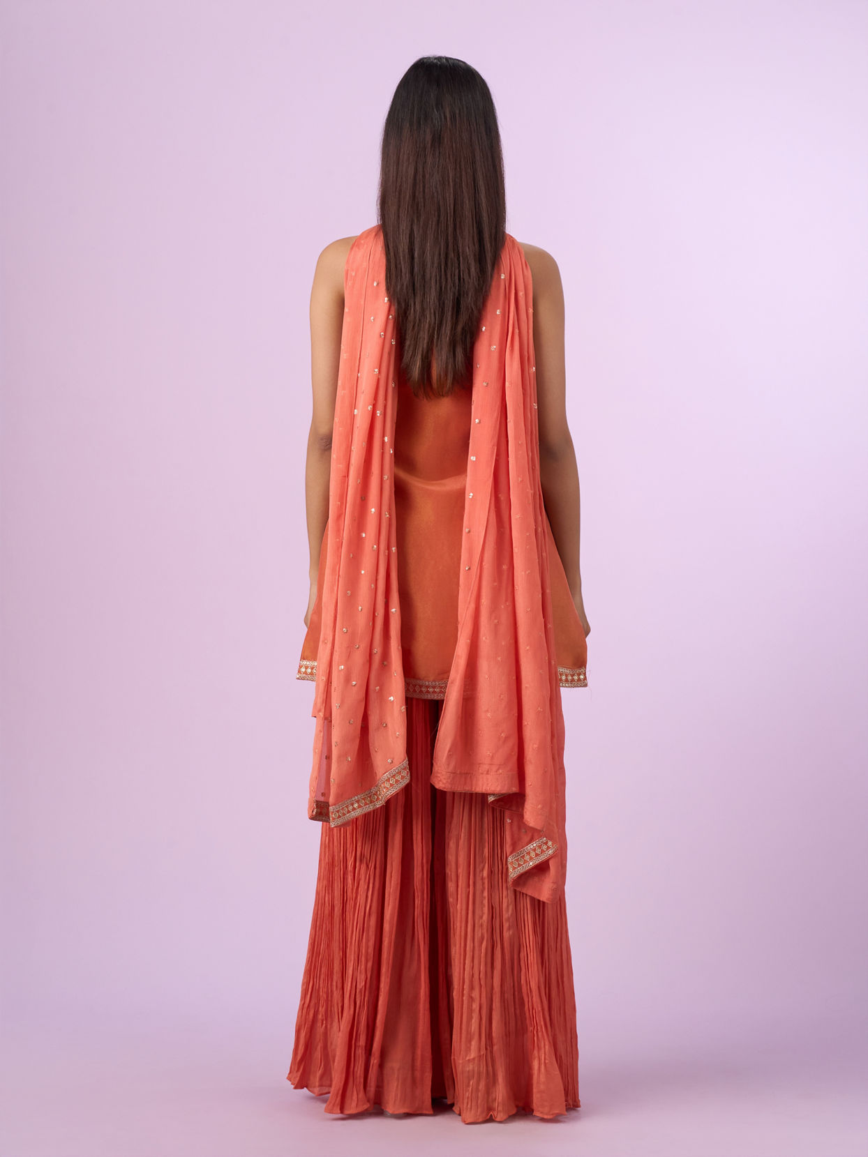 Mohey Women Pink Art Silk Palazzo Suit