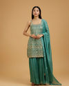 Mohey Women Elegant Green Palazzo Suit