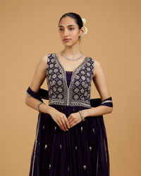 Mohey Women Royal Purple Anarkali Suit