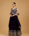 Mohey Women Royal Purple Anarkali Suit