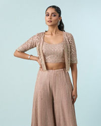 Mohey Women Majesty In Purple Three Piece Indo Western