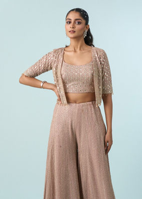 Mohey Women Majesty In Purple Three Piece Indo Western