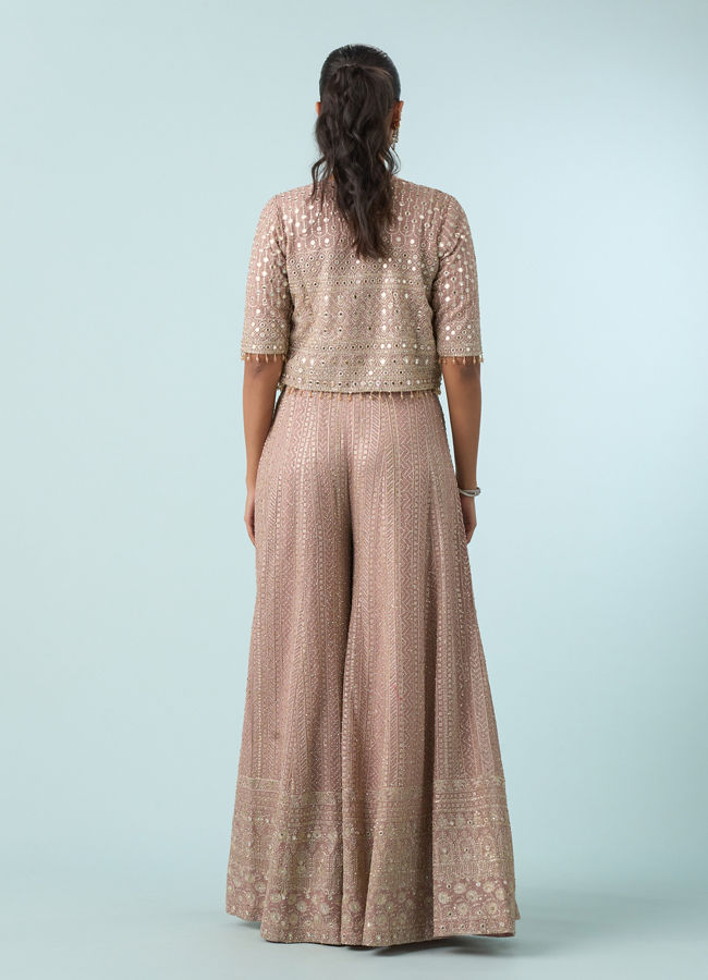 Mohey Women Majesty In Purple Three Piece Indo Western