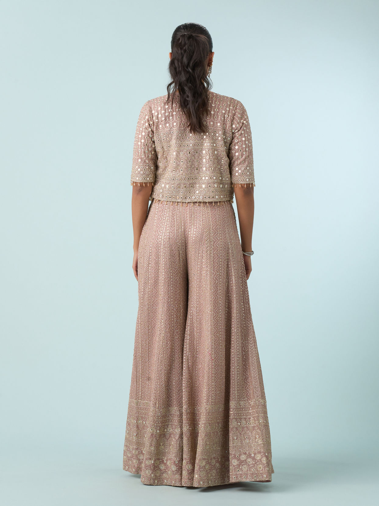 Mohey Women Majesty In Purple Three Piece Indo Western