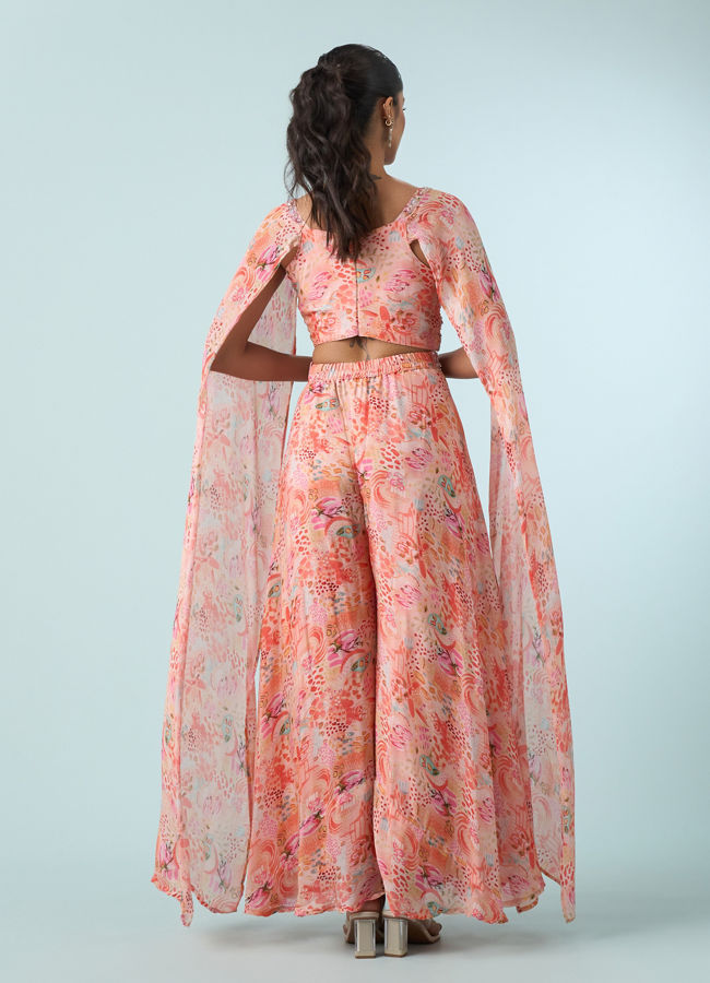 Mohey Women Gajree Palazzo Set With Blouse Indo Western