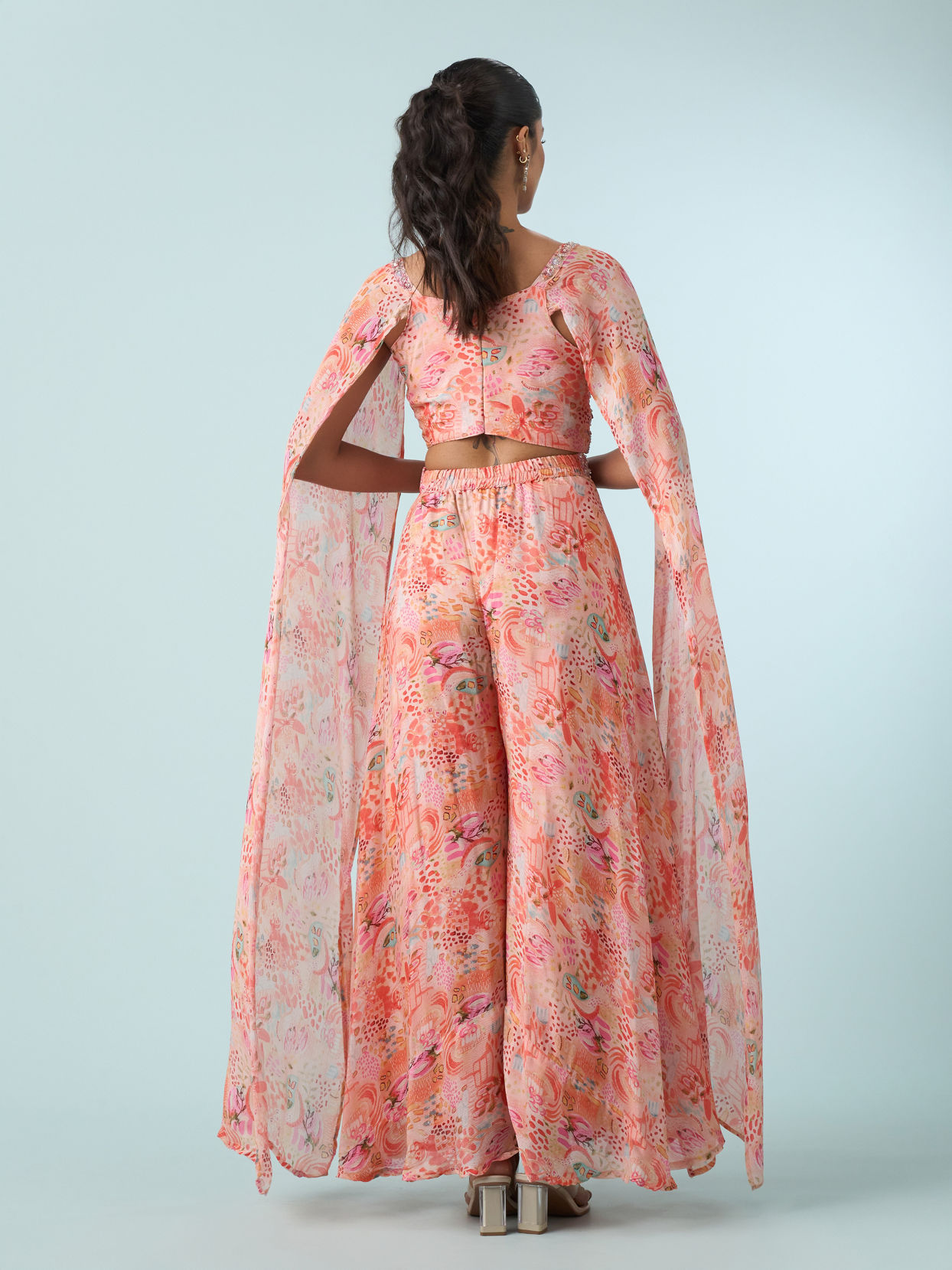 Mohey Women Gajree Palazzo Set With Blouse Indo Western