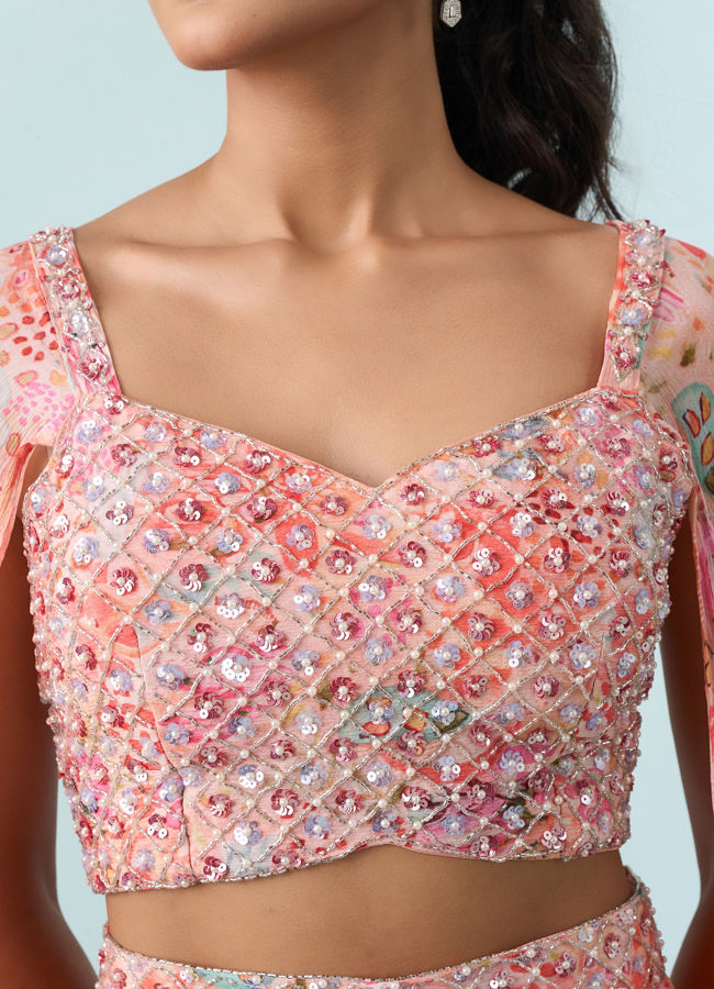 Mohey Women Gajree Palazzo Set With Blouse Indo Western