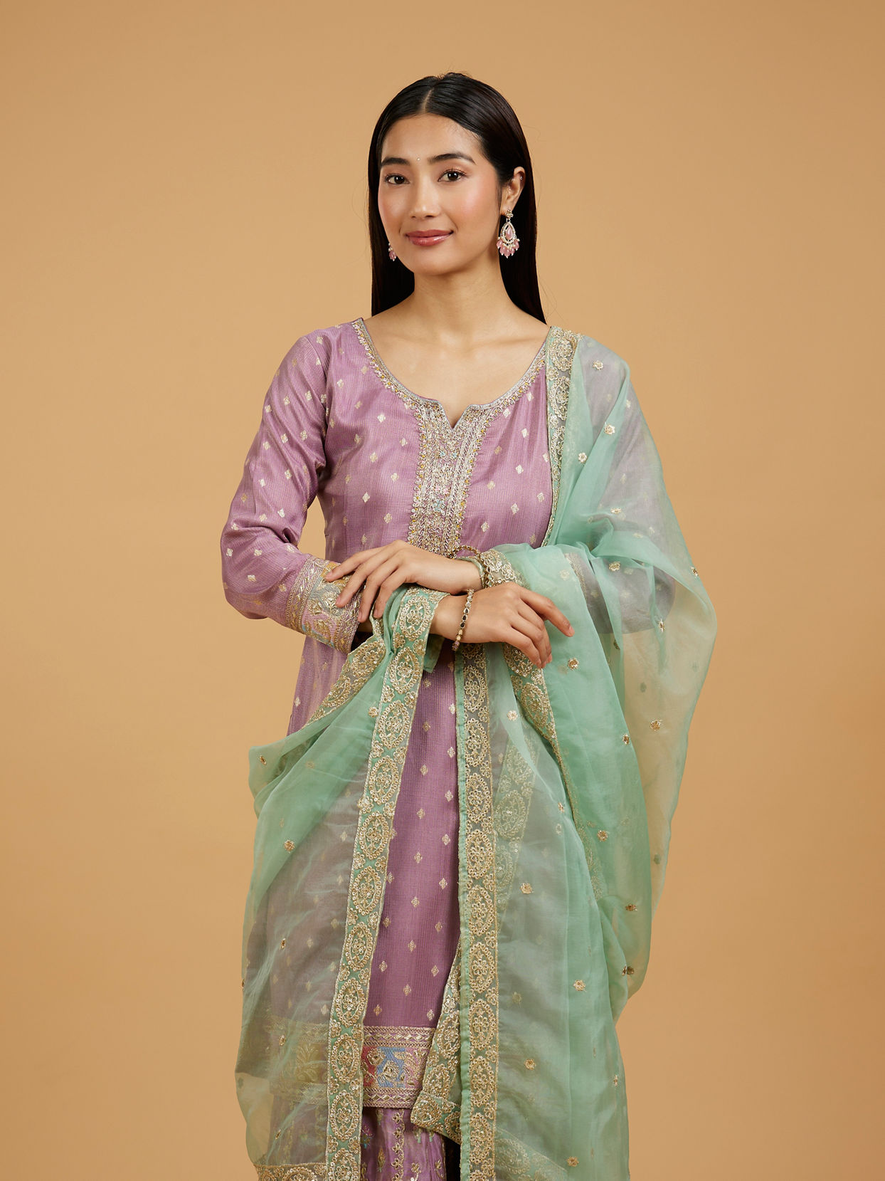 Mohey Women Radiant Purple Royalty Sharara Suit