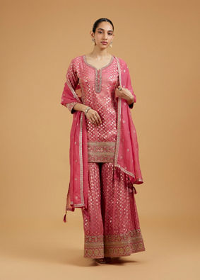 Mohey Women Pink Majesty Sharara Suit