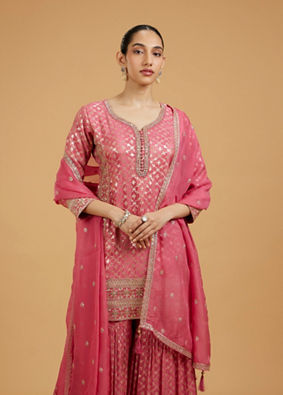 Mohey Women Pink Majesty Sharara Suit