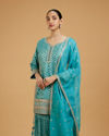 Mohey Women Tropical Turquoise Sharara Suit