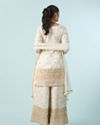 Mohey Women Lustrous Cream Palazzo Suit