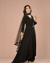 Mohey Women Black Majestic Anarkali Suit Ensemble