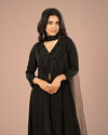 Mohey Women Black Majestic Anarkali Suit Ensemble