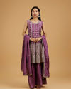 Lavish Purple Palazzo Suit Ensemble