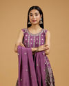 Mohey Women Lavish Purple Palazzo Suit Ensemble