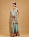 Mohey Women Sea Green-Peach Sharara Suit