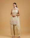 Cream Elegance Palazzo Suit