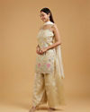 Mohey Women Cream Elegance Palazzo Suit