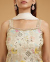 Mohey Women Cream Elegance Palazzo Suit