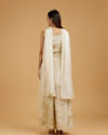 Mohey Women Cream Elegance Palazzo Suit