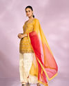 Mohey Women Sun kissed Mustard Yellow Chinon Sharara Suits