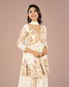 Mohey Women Elegant White Sharara Suit