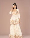 Mohey Women Elegant White Sharara Suit