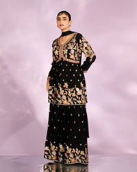 Mohey Women Radiant Black Sharara Suit