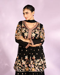 Mohey Women Radiant Black Sharara Suit