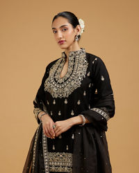 Mohey Women Elegant Black Palazzo Suit