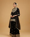 Mohey Women Elegant Black Palazzo Suit