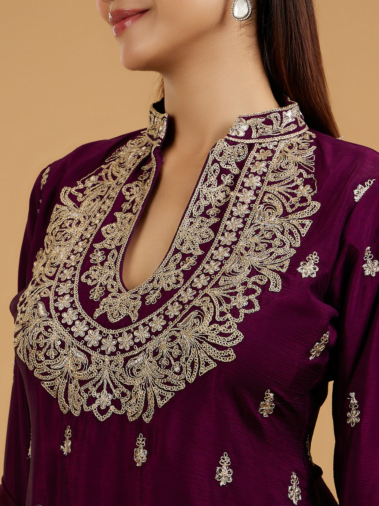 Mohey Women Wine Enchantment Palazzo Suit
