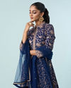 Mohey Women Indigo Blue Georgette Anarkali Suit