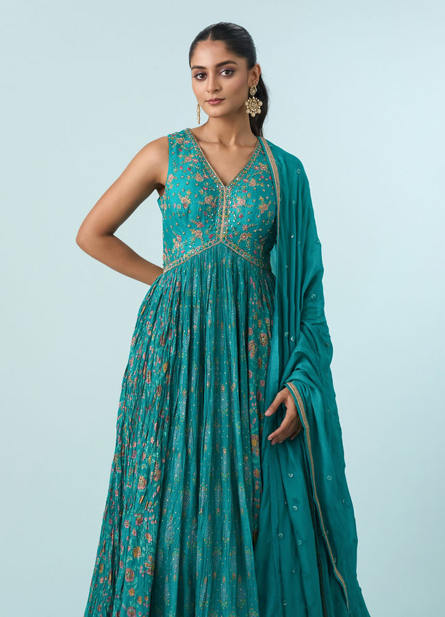 Mohey Women Green Enchantress Anarkali Suit