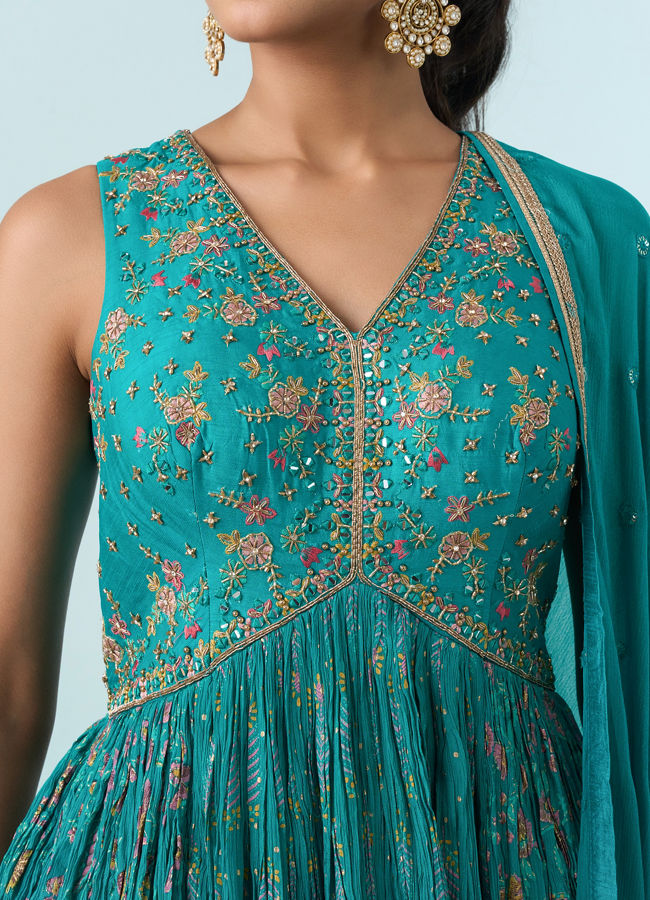 Mohey Women Green Enchantress Anarkali Suit