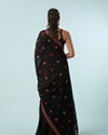 Mohey Women Radiant Black Georgette Stitched Palazzo Suit