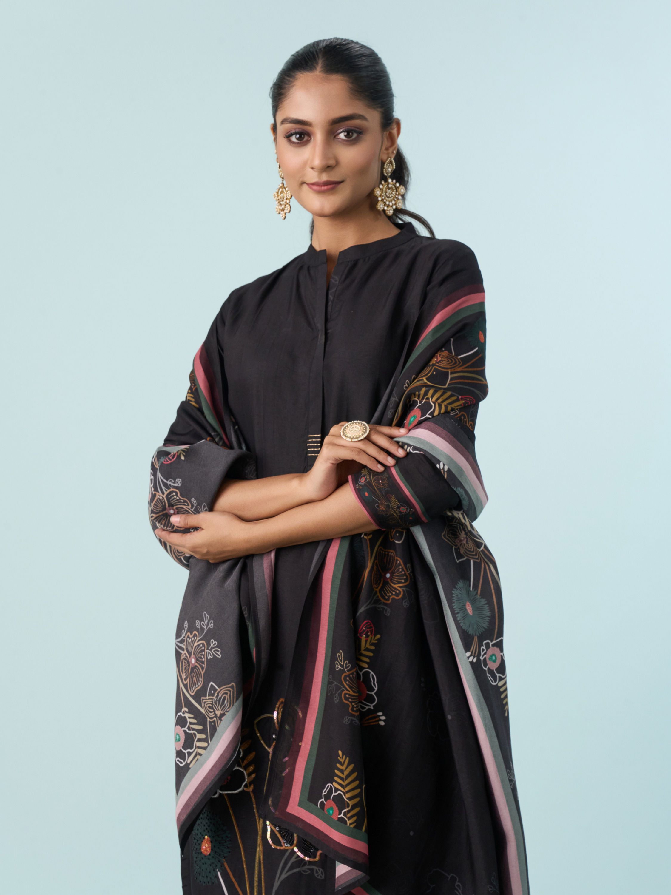 Mohey Women Elegant Black Straight Suits