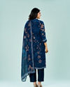 Mohey Women Indigo Blue Rayon Stitched Suit