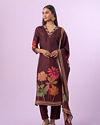 Mohey Women Maroon Straight Suit