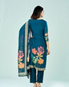 Mohey Women Enthralling Blue Straight Stitched Suit