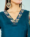 Mohey Women Enthralling Blue Straight Stitched Suit