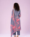 Mohey Women Elegant Indigo Blue Stitched Suit