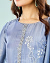 Mohey Women Indigo Blue Art Silk Straight Suit